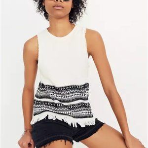 Madewell Villagrove Sweater Tank in Bright Ivory